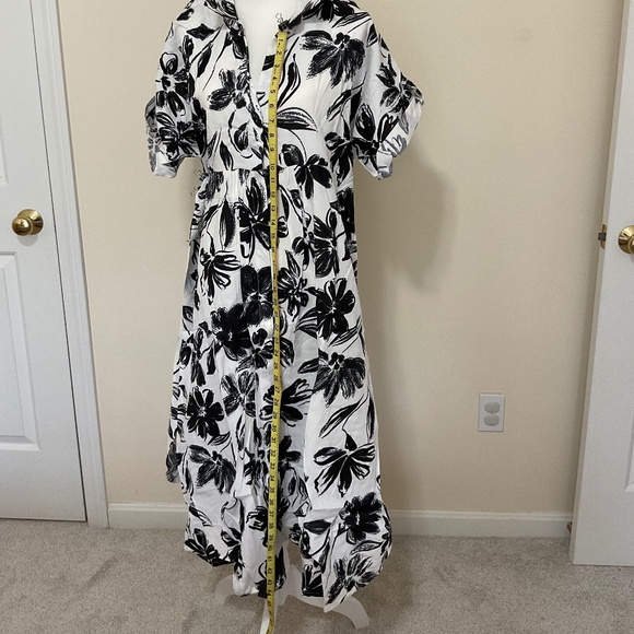 US Together Plus Empire Waist Dress Black/White/Floral Size 2X - Picture 10 of 14